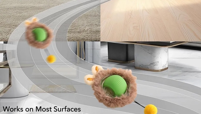 Picture 3 of Interactive Rolling Pet Toy with Accessory Kit
