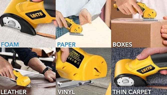 Picture 4 of Cordless Electric Scissors: Deluxe Rotary Cardboard Cutting Kit