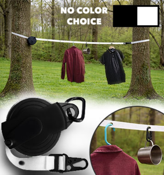 Picture 1 of Retractable Clothesline: Windproof Portable Laundry Strap