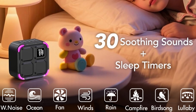 Picture 3 of Ultimate Sound Machine Wireless Speaker Alarm Clock