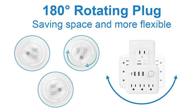 Picture 2 of Power Block With 3 USB Ports + 1 Type-C USB Port