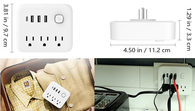 Picture 4 of Power Block With 3 USB Ports + 1 Type-C USB Port