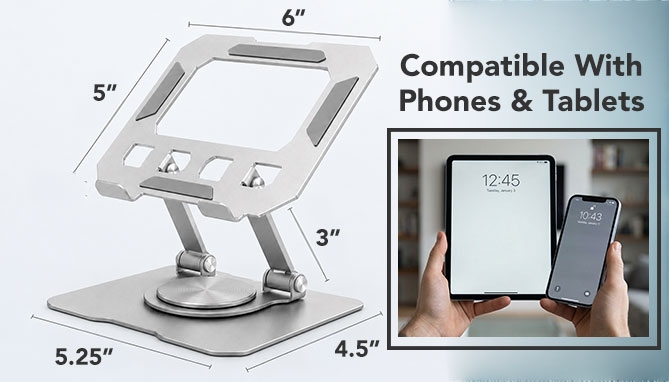Picture 2 of Steel 360° Foldable Tablet Stand