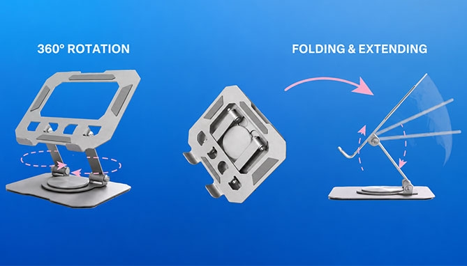 Picture 4 of Steel 360° Foldable Tablet Stand