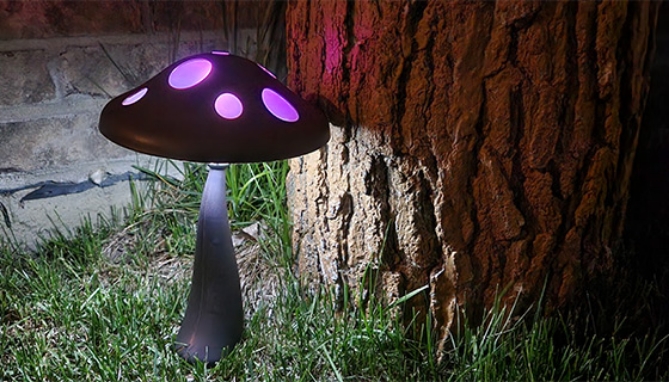 Picture 3 of DENTED/Dinged:Solar Powered Mushroom Landscape Light w/ Color Changing Lights(Dented Packaging)