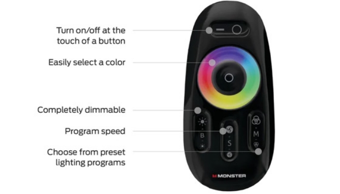 Picture 3 of DENTED/Dinged:Colorful LED Strip Lighting Kit with Remote Control (Dented Packaging)     