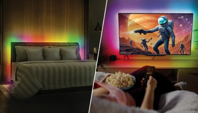 Picture 5 of DENTED/Dinged:Colorful LED Strip Lighting Kit with Remote Control (Dented Packaging)     