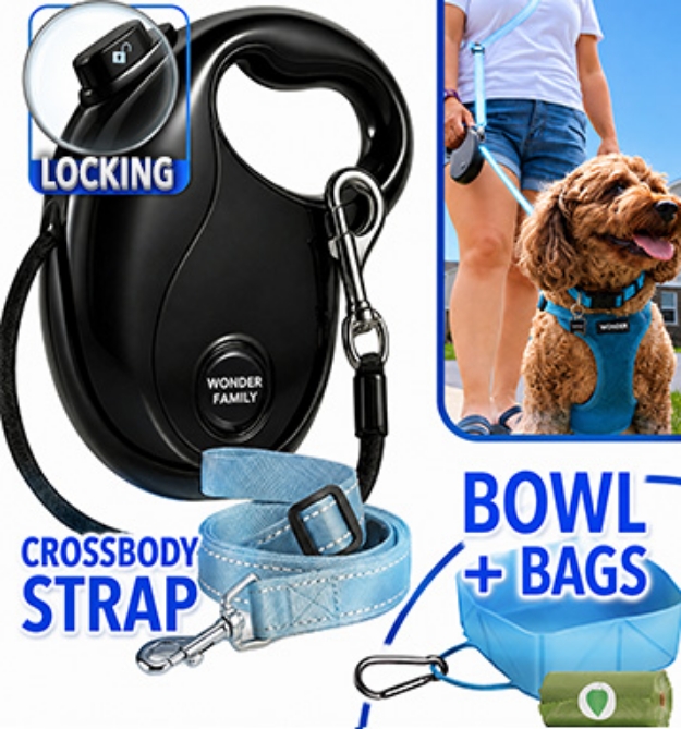 Picture 1 of Hands-Free Dog Leash With 16 Foot Retractable Lead Kit for Medium Pets