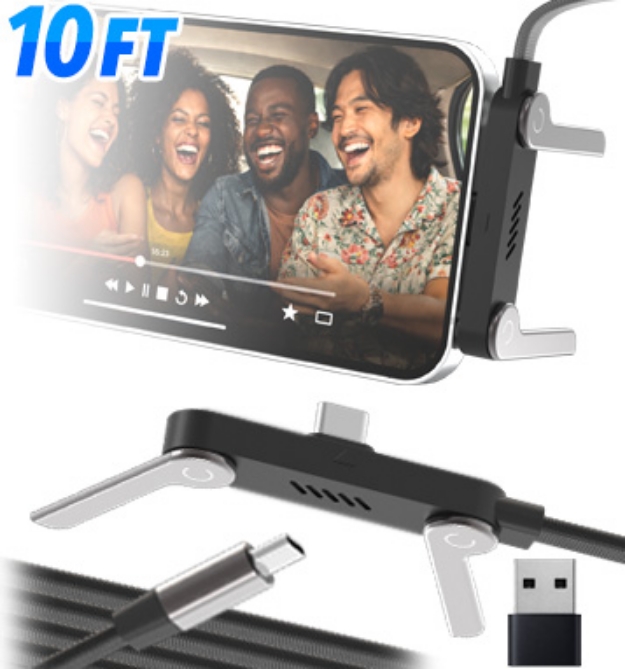 Picture 1 of Kickstand 10ft USB-C Charging Cord with Adapter