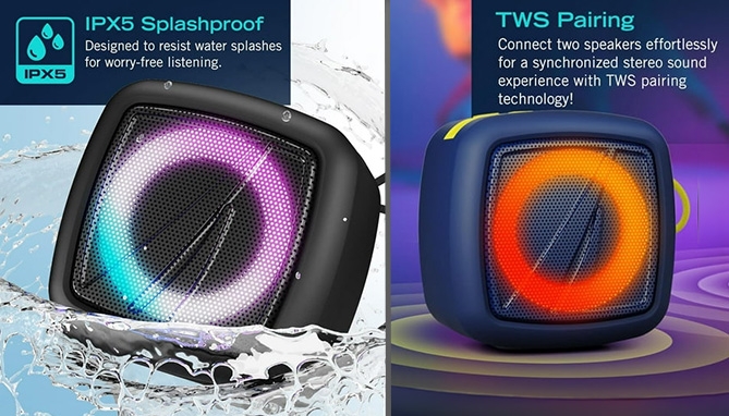 Picture 4 of Nautica Bluetooth Speaker With True Wireless Connection
