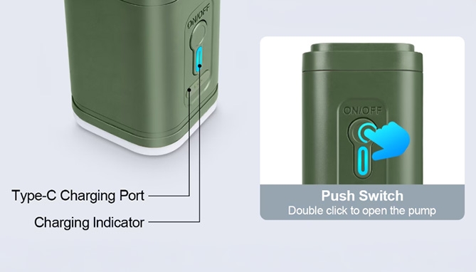 Picture 3 of Powerful Compact Air Pump With Rechargeable Battery
