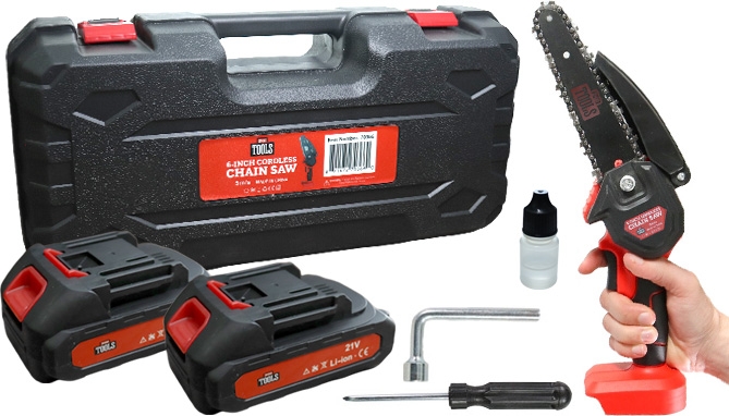 Picture 5 of Rechargeable 6in Handheld Chainsaw Kit