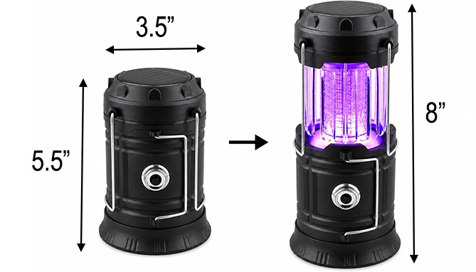 Picture 3 of Portable Bug Zapper Lantern and Flashlight Combo