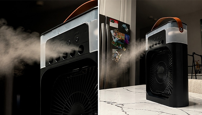 Picture 6 of Icy Mist Cooling Desk Fan With 3 Speeds