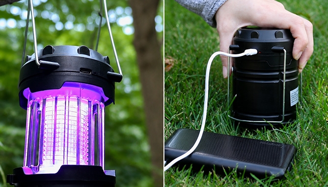 Picture 2 of Portable Bug Zapper Lantern and Flashlight Combo