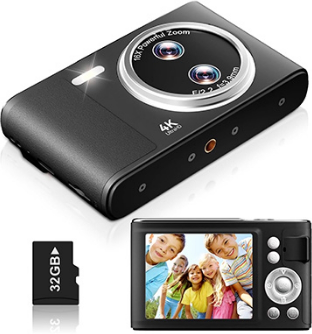 Picture 1 of Point-and-Shoot 4K Deluxe Digital Camera Kit