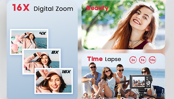 Picture 5 of Point-and-Shoot 4K Deluxe Digital Camera Kit