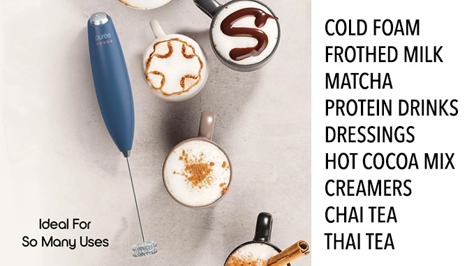 Picture 3 of Premium Milk Frother: Handheld Electric Whisk for Drinks
