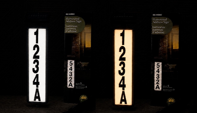 Picture 2 of GlowPost Solar Address Sign