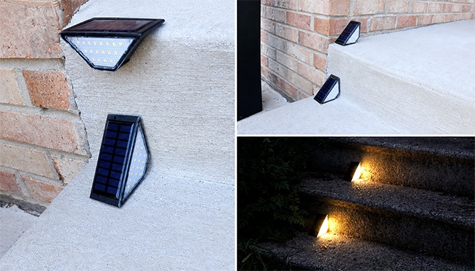 Picture 2 of Solar Stair Lights: 4-Pack for Outdoor Lighting