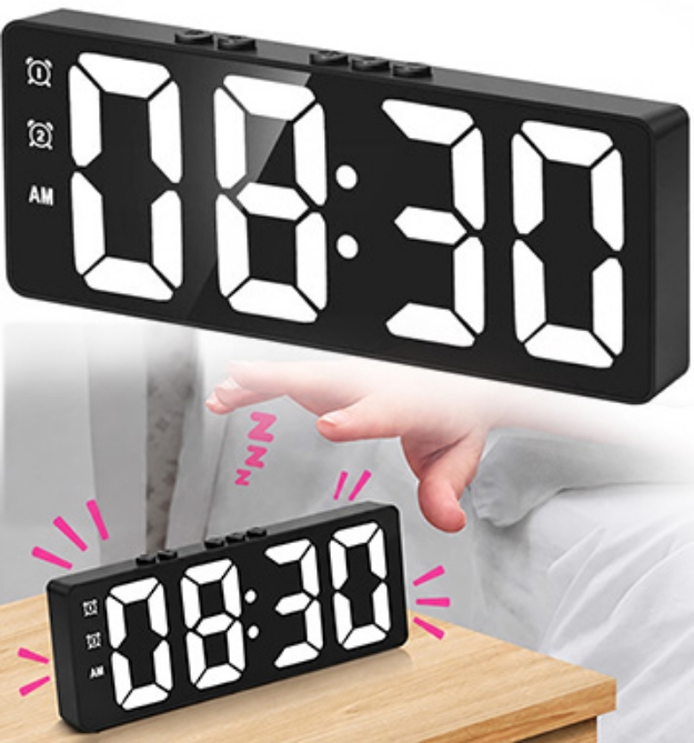 Picture 1 of Digital Alarm Clock With Large Display and Acoustic Control Option