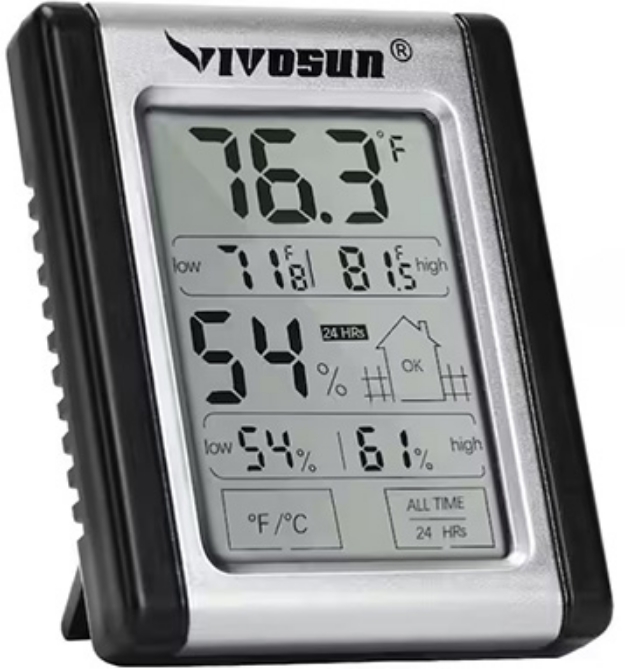 Picture 1 of Deluxe Digital Thermometer and Hygrometer Combo Unit