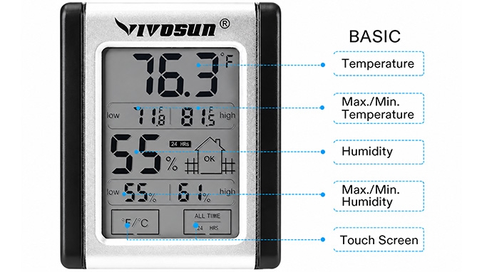 Picture 4 of Deluxe Digital Thermometer and Hygrometer Combo Unit