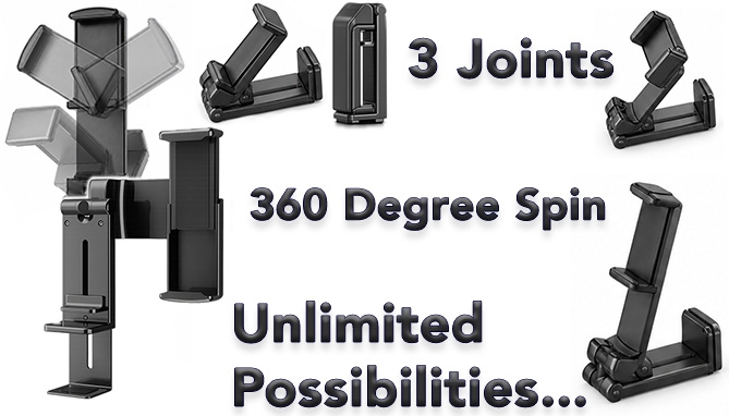 Picture 2 of 360 Degree Universal Phone Holder With Table Clamp