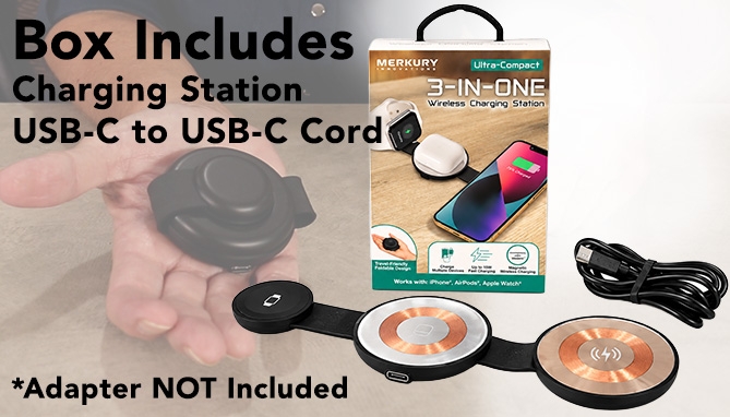 Picture 4 of Foldable Charging Station: 3-in-1 for iPhone, AirPods, & Apple Watch