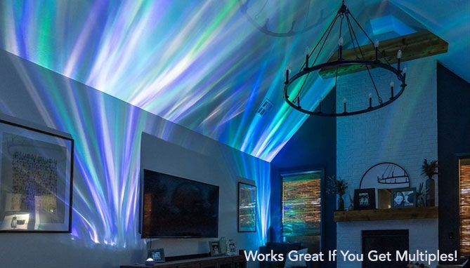 Picture 6 of 2-in-1 Aurora Wave Projector and Night Light