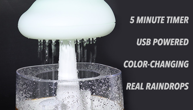Picture 3 of Rain Cloud Light: Color Changing Nightlight With REAL Rain