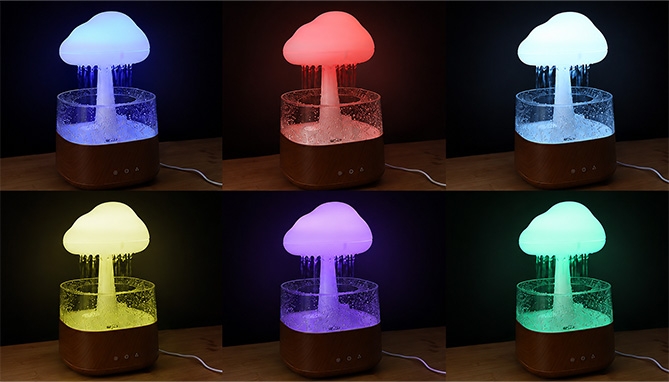 Picture 4 of Rain Cloud Light: Color Changing Nightlight With REAL Rain