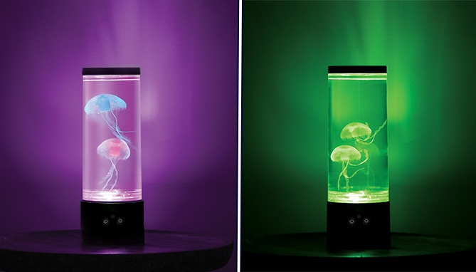 Picture 3 of 12" Realistic Jellyfish Aquarium Lamp With Color-Changing Tank