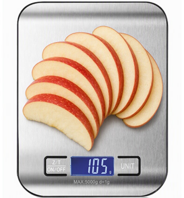 Picture 1 of Stainless Steel Digital Kitchen Scale with LCD Display