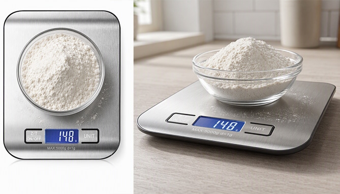 Picture 4 of Stainless Steel Digital Kitchen Scale with LCD Display