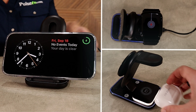 Picture 3 of 4-in-1 Charging Station With Nightlight for Apple Devices