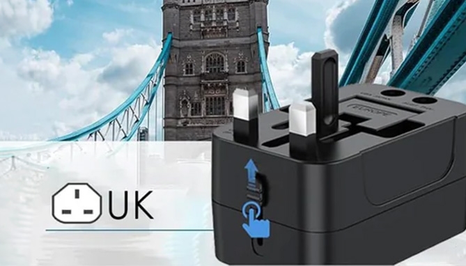 Picture 3 of Universal World Travel Adapter with USB-C