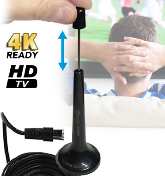 Picture 1 of Mini Magic Stick Telescopic TV Antenna: 50 Mile Range
