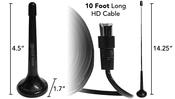 Picture 2 of Mini Magic Stick Telescopic TV Antenna: 50 Mile Range