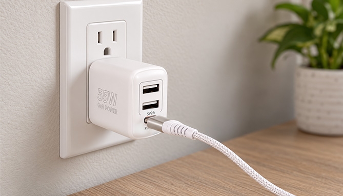 Picture 4 of 55W GaN Charger + 6ft USB-C to USB-C Cable