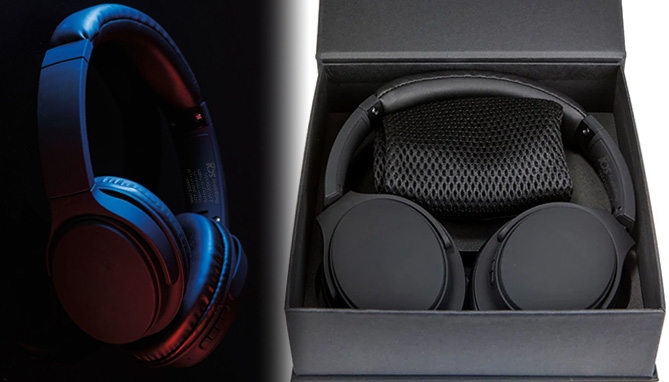 Picture 4 of On-Ear Wireless E20 Headphones Gift Set with Carrying Case