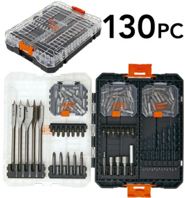 Picture 1 of Screwdriver Bit Set and Drill Bit Set: 130-Piece 