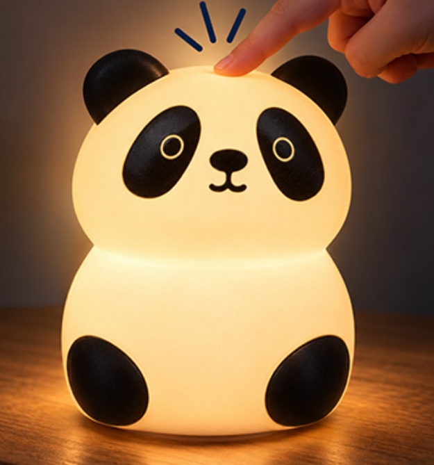 Picture 1 of Squishy Panda Touch Night Light